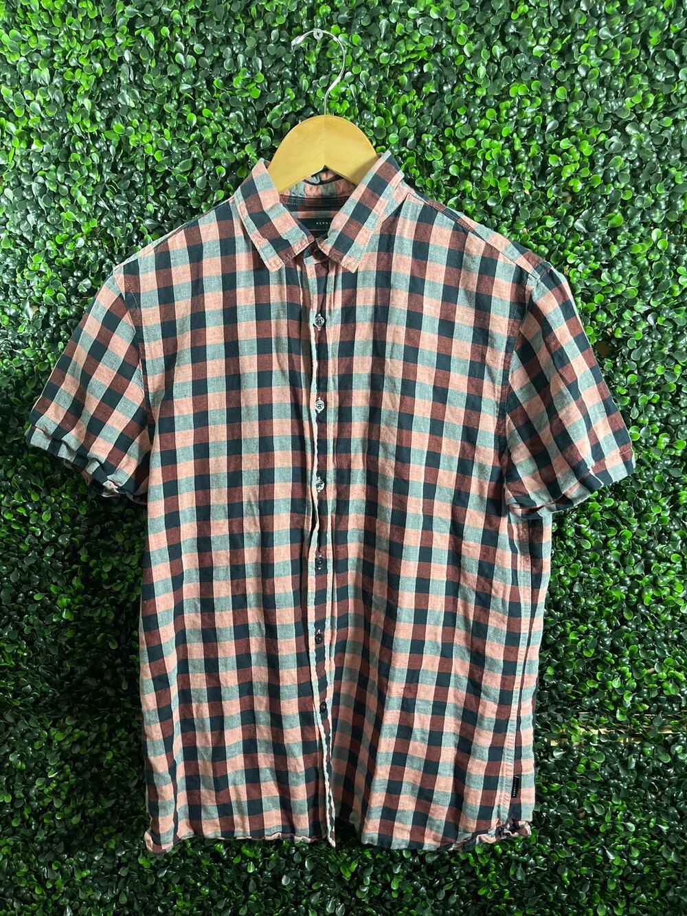 Perry Ellis, Linen Blend, Men’s Shirt M